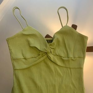 Shein. Olive Green. Ribbed Bodysuit.